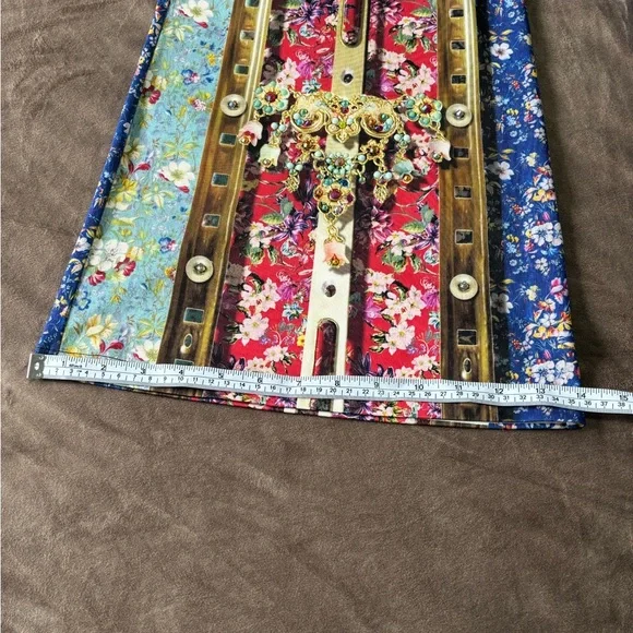 NWT IPGN Women’s Flare Pants Colorful Luxury Material Embellished/Crystals Boho - Picture 6 of 13